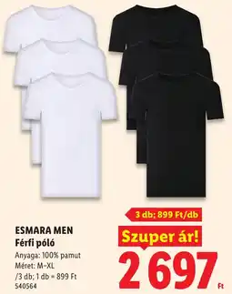 Lidl Esmara men férfi póló ajánlat