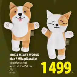 Lidl Max & mila's world max / mila plüssállat ajánlat