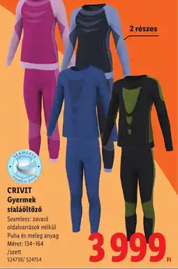 Lidl Crivit gyermek síaláőltző ajánlat