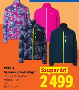 Lidl Crivit gyermek polárkardigán ajánlat