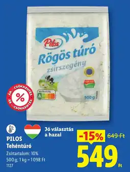 Lidl Pilos tehéntúró ajánlat
