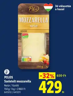 Lidl Pilos szeletelt mozzarella ajánlat