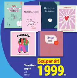 Lidl Tematikus napló ajánlat