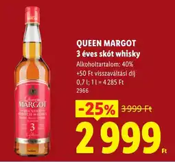 Lidl Queen Margot skót whisky ajánlat