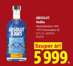 Lidl Absolut vodka ajánlat