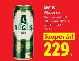 Lidl Argus vilagos sor ajánlat