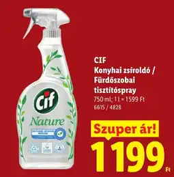 Lidl Cif konyhai zsíroldó fürdőszobai tisztítóspray ajánlat