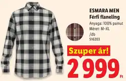 Lidl Esmara men férfi flaneling ajánlat