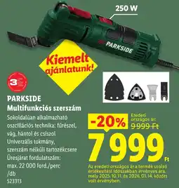 Lidl Parkside multifunkciós szerszám ajánlat