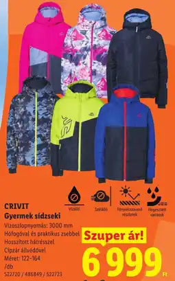 Lidl Crivit gyermek sádzseki ajánlat