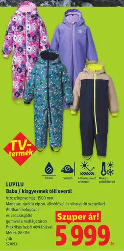 Lidl Lupilu baba / kisgyermek téli overál ajánlat