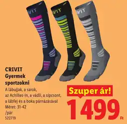 Lidl Crivit gyermekek sportzokni ajánlat