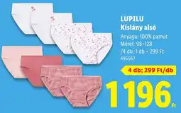 Lidl Lupilu kislány alsó ajánlat
