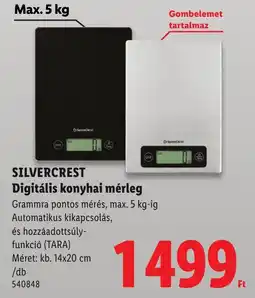 Lidl Silvercrest digitális konyhai mérleg ajánlat