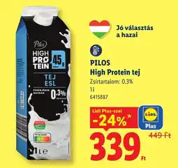 Lidl Pilos high protein tej ajánlat