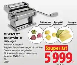 Lidl Silvercrest tésztanyújtó- és metélőgép ajánlat