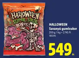 Lidl Halloween savanyú gumicukor ajánlat