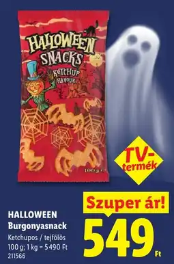 Lidl Halloween burgonyasnack ajánlat