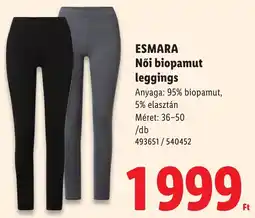 Lidl Esmara női biopamut leggings ajánlat