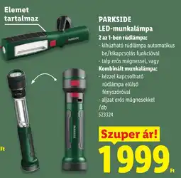 Lidl Parkside led-munkalampa ajánlat