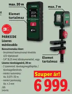 Lidl Parkside lezeres mérőeszköz ajánlat