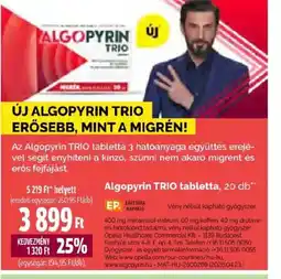 Pingvin Patika Algopyrin trio tabletta ajánlat
