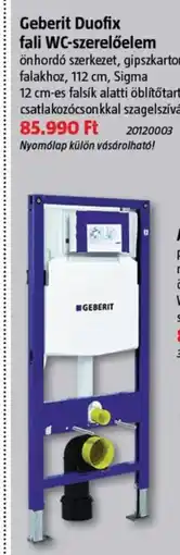 Bauhaus Geberit Duofix fali WC-szerelőelem ajánlat