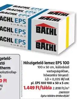 Bauhaus Hőszigetelő lemez EPS 100 ajánlat