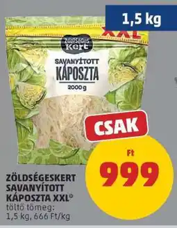 PENNY ZÖLDSÉGESKERT SAVANYÍTOTT KÁPOSZTA XXL ajánlat