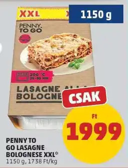 PENNY PENNY TO GO Lasagne Bolognese XXL ajánlat