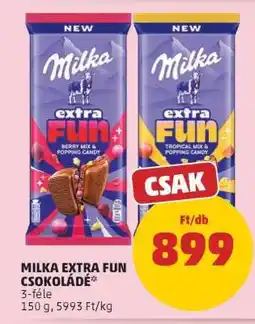 PENNY MILKA EXTRA FUN CSOKOLÁDÉ ajánlat