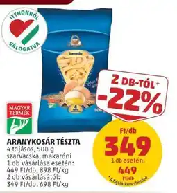 PENNY Aranykosár Tészta ajánlat