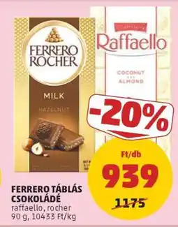PENNY FERRERO TÁBLÁS CSOKOLÁDÉ ajánlat