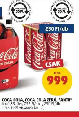 PENNY Coca Cola / Coca Cola Zero / Fanta ajánlat