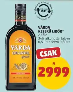 PENNY Várda Keserű Likőr ajánlat