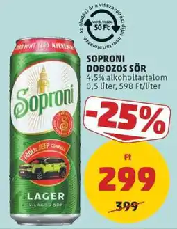 PENNY Soproni Dobozos Sör ajánlat