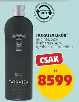 PENNY TatraTea likőr ajánlat