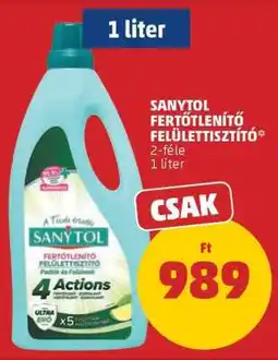 PENNY Sanytol fertőtlenítő felülettisztító ajánlat