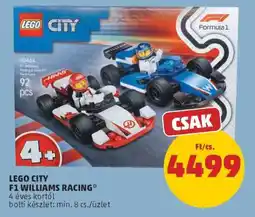 PENNY LEGO CITY F1 WILLIAMS RACING ajánlat