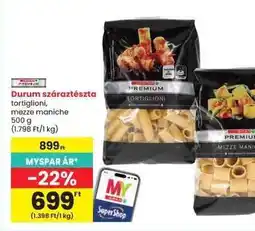 Interspar Durum száraztészta ajánlat