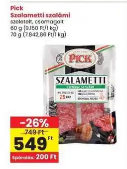Interspar Pick Szalametti szalámi ajánlat