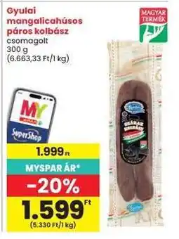 Interspar Gyulai mangalicahúsos páros kolbász ajánlat