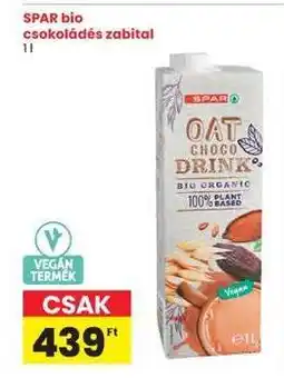 Interspar SPAR bio csokoládés zabital ajánlat