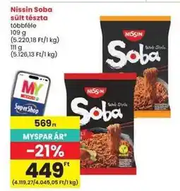 Interspar Nissin Soba sült tészta ajánlat
