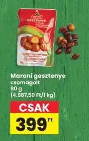Interspar Maroni gesztenye ajánlat