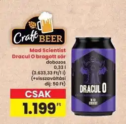 Interspar Mad Scientist Dracul O braggott sör ajánlat