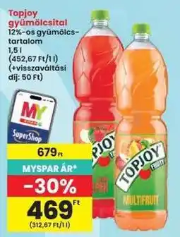 Interspar Topjoy gyümölcsital ajánlat