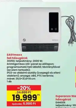Interspar EASYmaxx fali hősugárzó ajánlat
