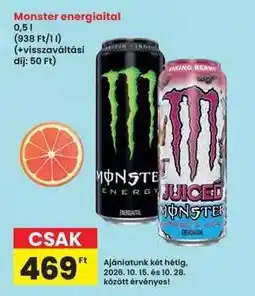 Interspar MONSTER Energiaital ajánlat
