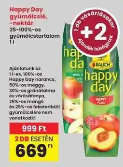 Interspar Happy Day gyümölcslé, -nektár ajánlat